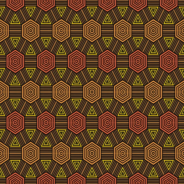 Estilo africano patrón ornamental abstracto — Vector de stock
