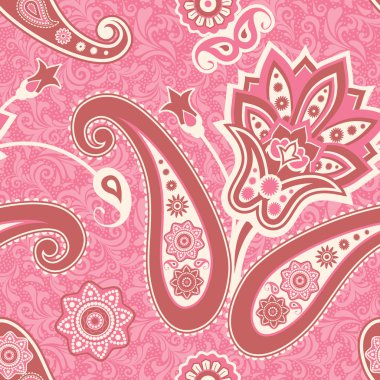 pembe çiçekli seamless modeli