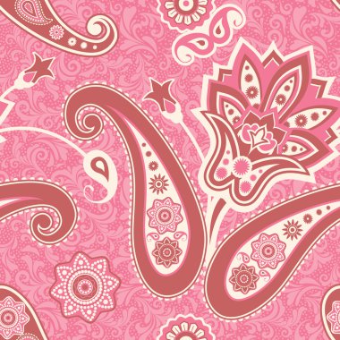 pembe çiçekli seamless modeli