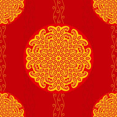Kırmızı dekoratif desen