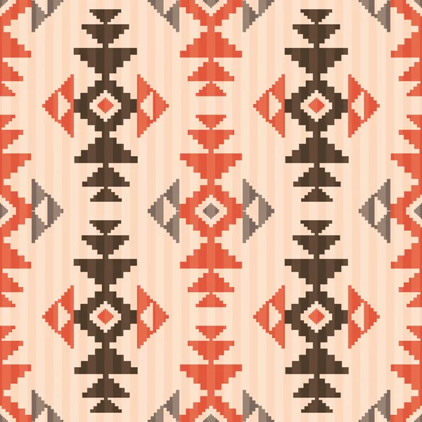 Motif textile sans couture dans le style amérindien — Image vectorielle