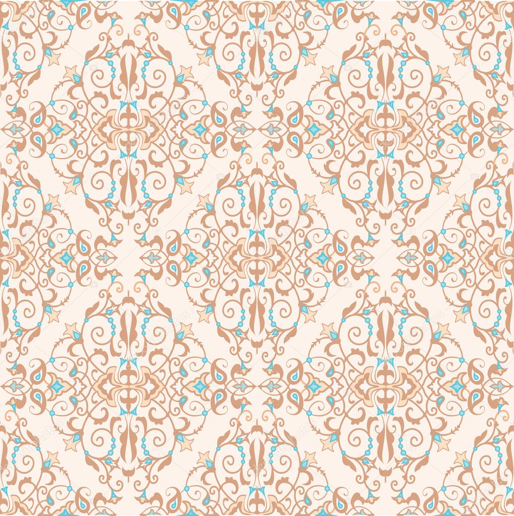 Damask ornamental pattern