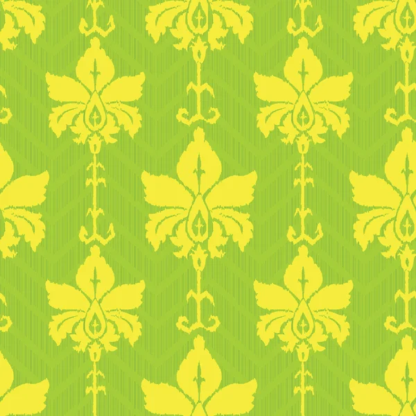 Damassé vert motif sans couture — Image vectorielle