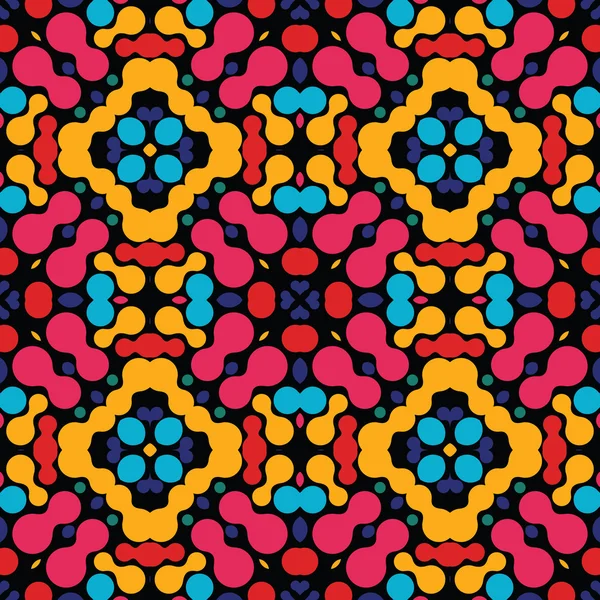 Vitrage kaléidoscopique motif abstrait sans couture coloré — Image vectorielle