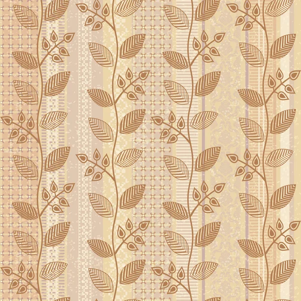 Vieux papier fond floral — Image vectorielle