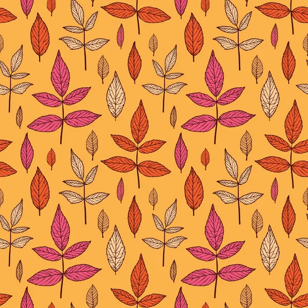 Autumn leaves pattern — Stock Vector