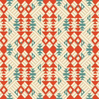 etnik geometrik sorunsuz patttern