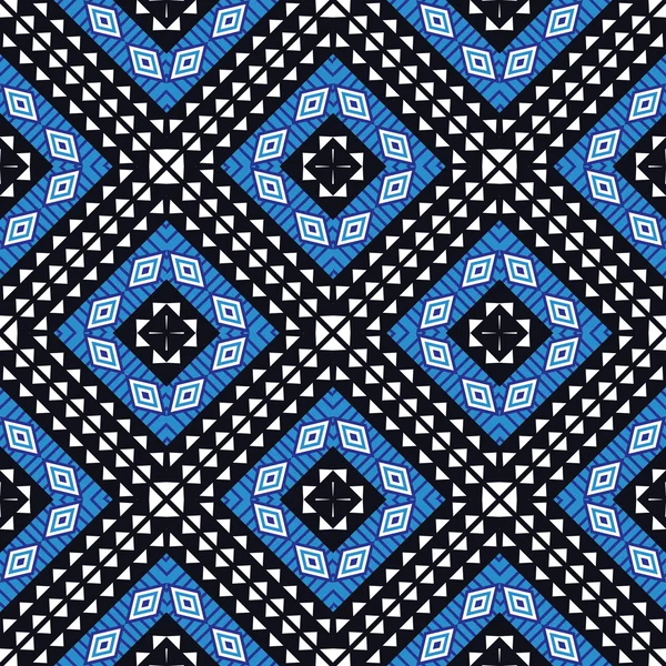 African geometric pattern in blue — Stock Vector