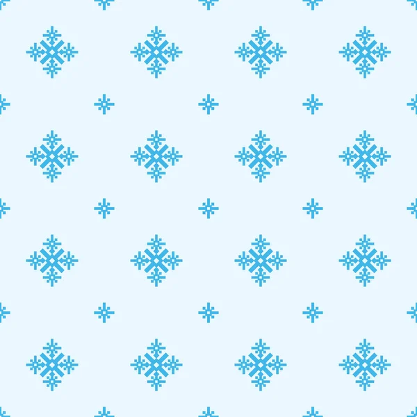 Snowflackes patrón sin costuras de invierno — Vector de stock