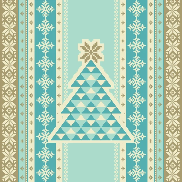 Seamless pattern with Christmas trees — Stock Vector