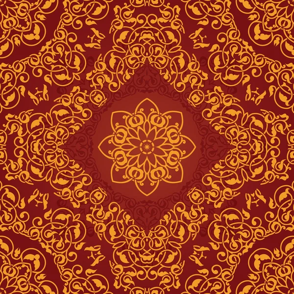 Decorative rosette arabesque seamless pattern — Stock Vector