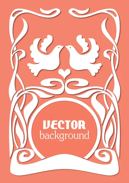 Valentine's day and wedding background — Stock Vector