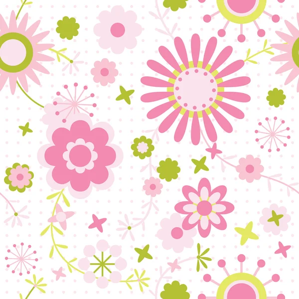 Motif floral en rose — Image vectorielle