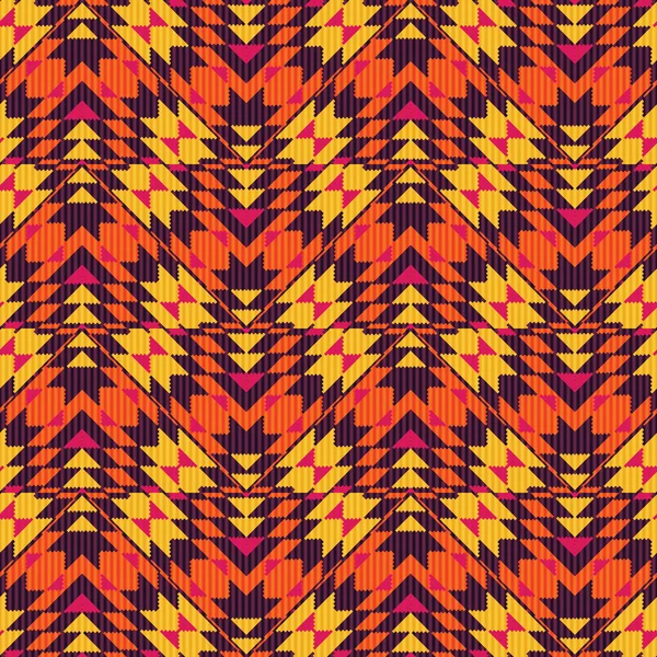 Ethnic geometric rug seamless pattern — Stock Vector