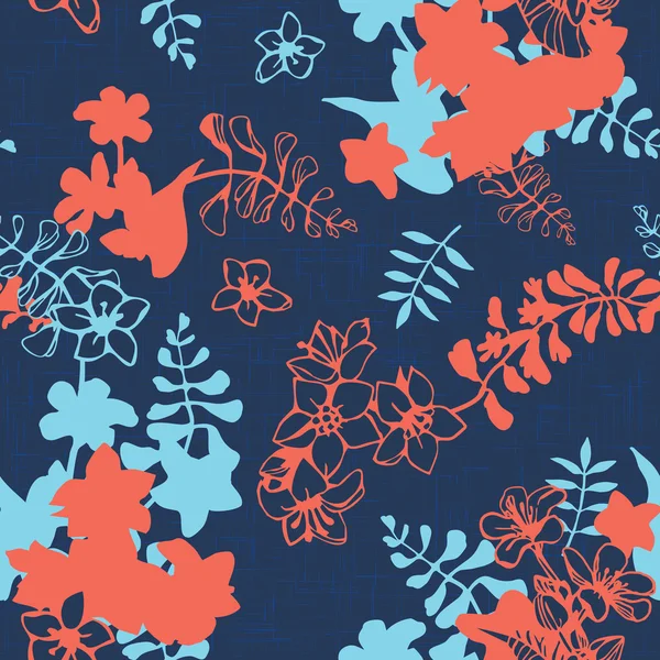 Colorful flowers seamless pattern — Stock Vector