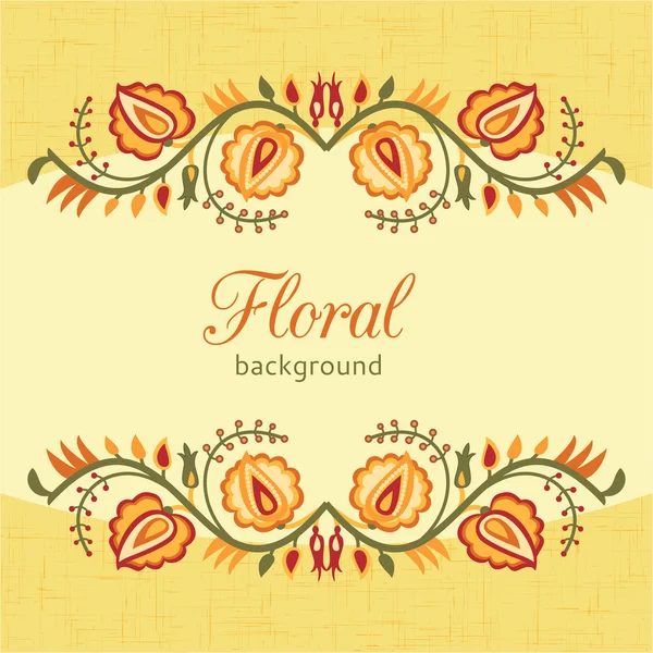 Moldura floral — Vetor de Stock