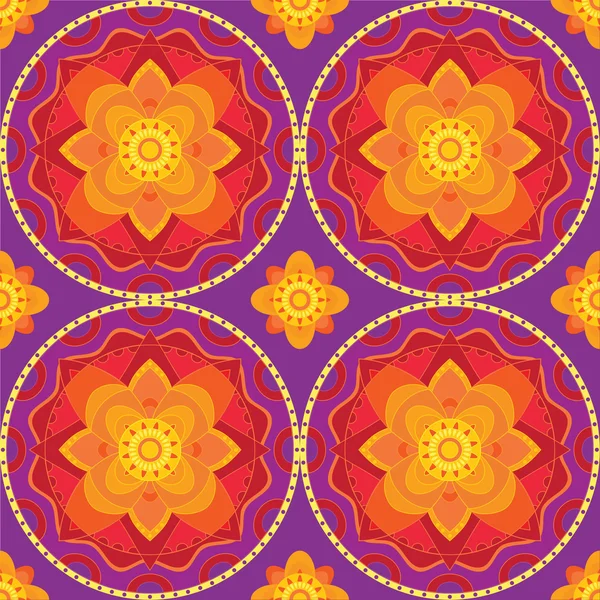 Indiase mandala sier patroon — Stockvector