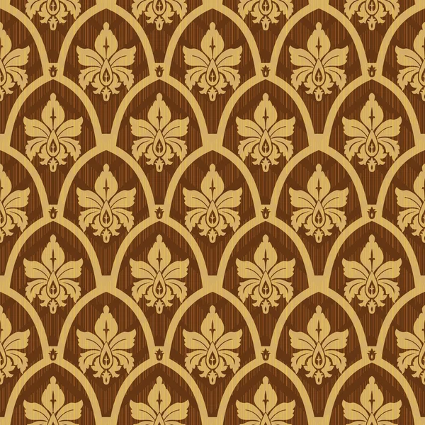 古典的なダマスク織パターン — ストックベクタ