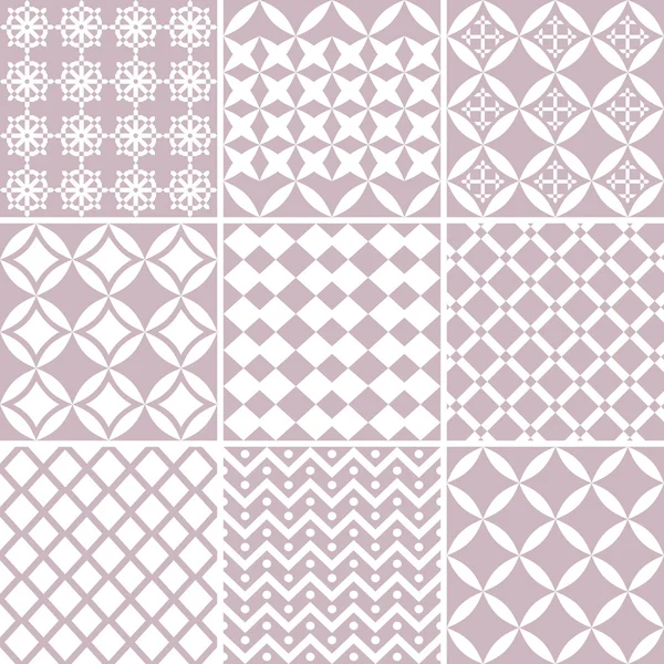 Conjunto de patrones geométricos sin costura — Archivo Imágenes Vectoriales