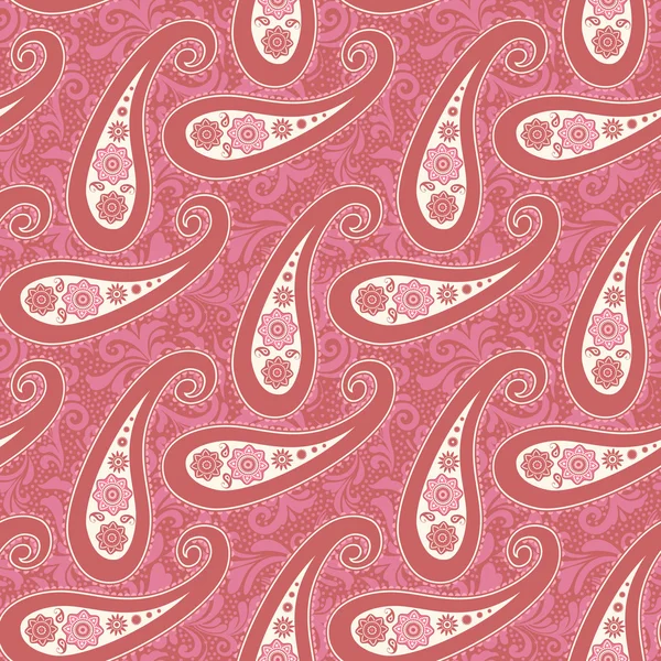 Patrón paisley rosa — Vector de stock