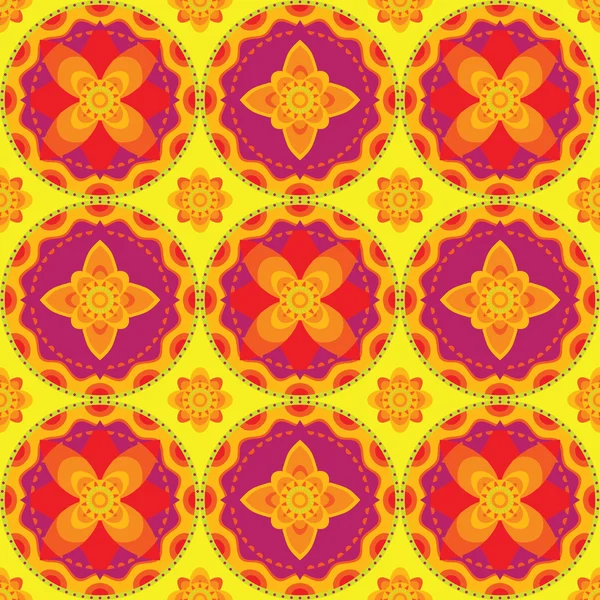 Patrón ornamental colorido — Vector de stock