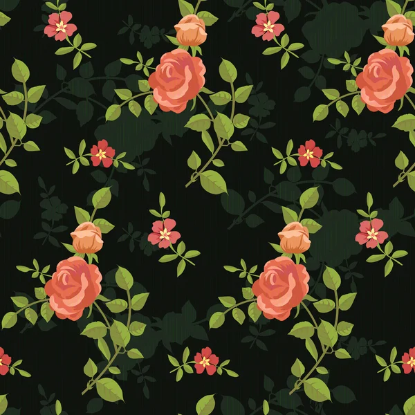 Roses seamless pattern — Stock Vector