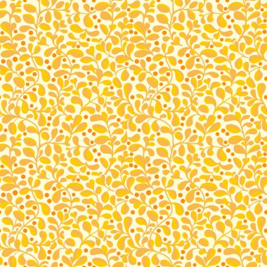 Sonbahar yaprakları ve böğürtlenler, kusursuz çiçek desenleri.