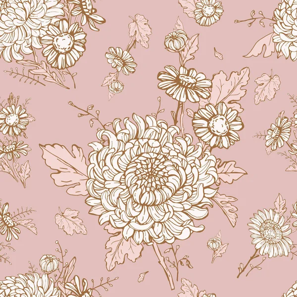 Christian Rose Automne Floral Motif Sans Couture — Image vectorielle