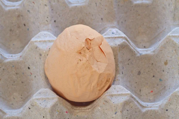 Яйце в треї — стокове фото