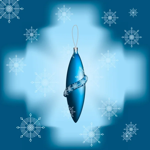Jouet bleu pour sapin de Noël — Image vectorielle