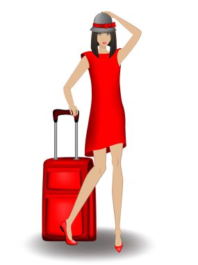 genç kız bir yolculuğa gider