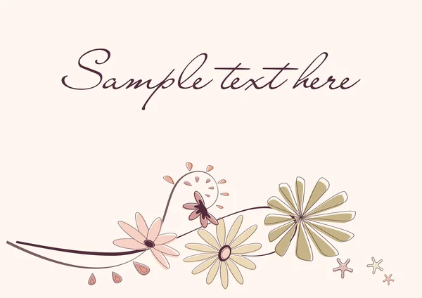 Fondo floral en el beige — Vector de stock