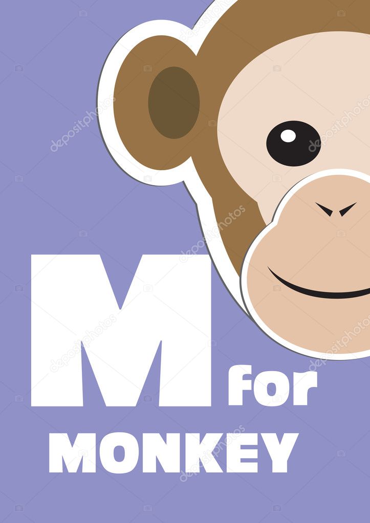 M for the Monkey, an animal alphabet for the kids