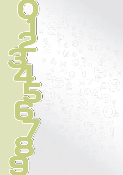 Achtergrond groen, grijs, numerieke — Stockvector