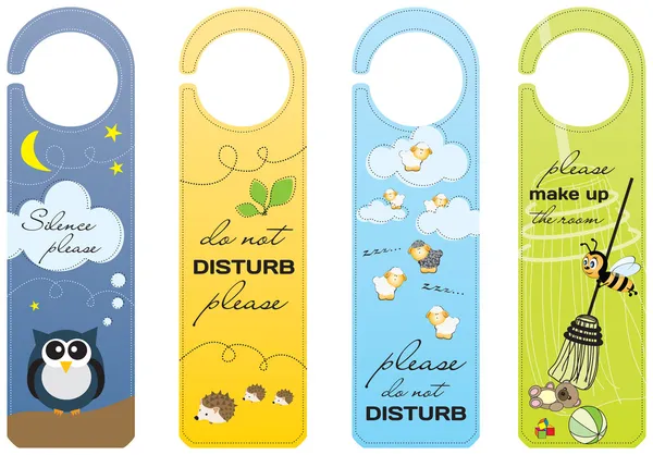 çocuklar ve evcil hayvan dostu oteller için asılı işaretleri