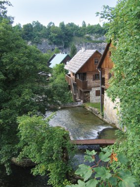 rastoke, Hırvatistan su ahşap rustik fabrikası evler