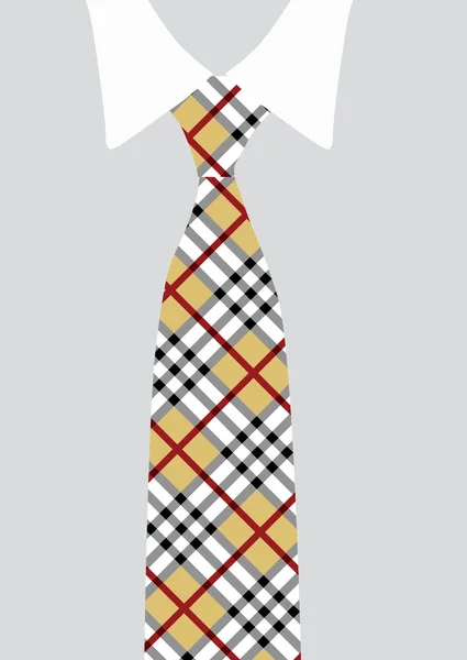 Overhemd en stropdas; detail — Stockvector