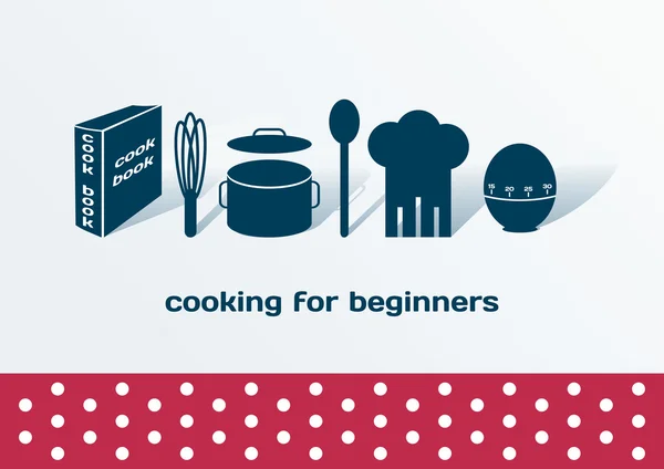 Koken voor beginners set — Stockvector