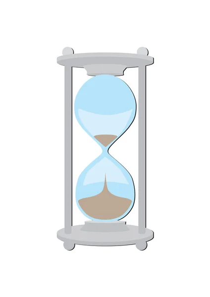 Hourglass on white background — Stock Vector