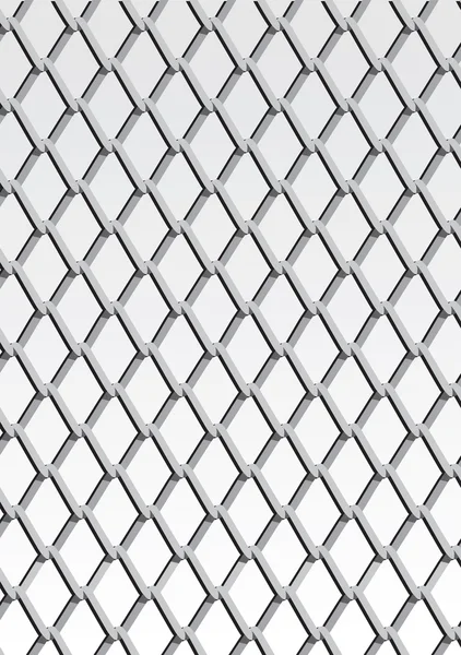 Chain link fence; gray; vector — Stock Vector