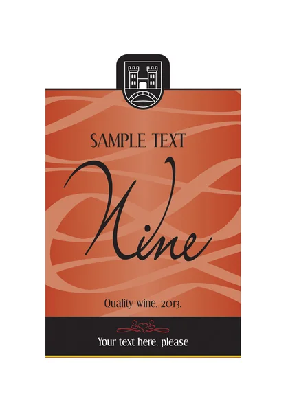 kırmızı şarap etiket tasarım - vektör