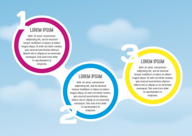 Tasarım Infographic elemanları, şablon, 123, basit vektör