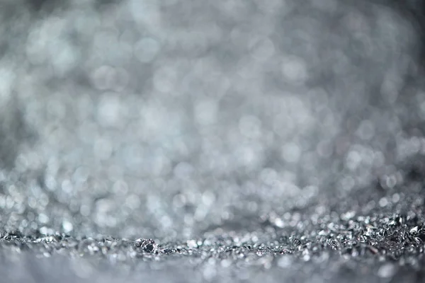 Silver Glitter Lights Texture Christmas Abstract Background — Stock Photo, Image