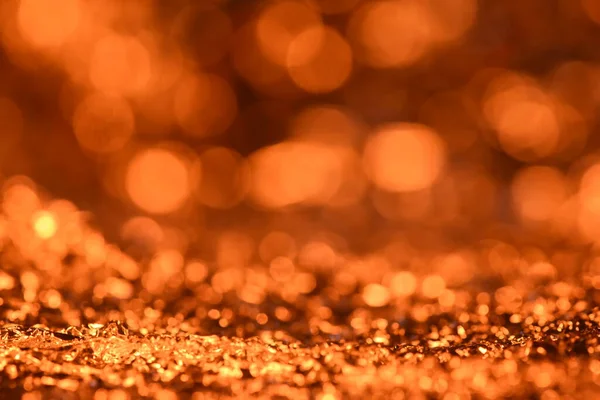 Orange Glitter Lights Texture Abstract Christmas Background — Stock Photo, Image