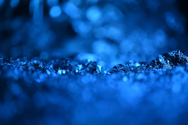 Blue Glitter Lights Texture Abstract Christmas Background — Stock Photo, Image