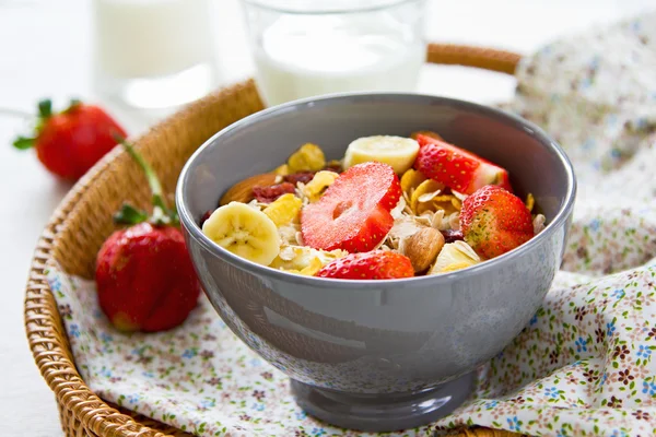 Muesli breakfast — Stock Photo, Image