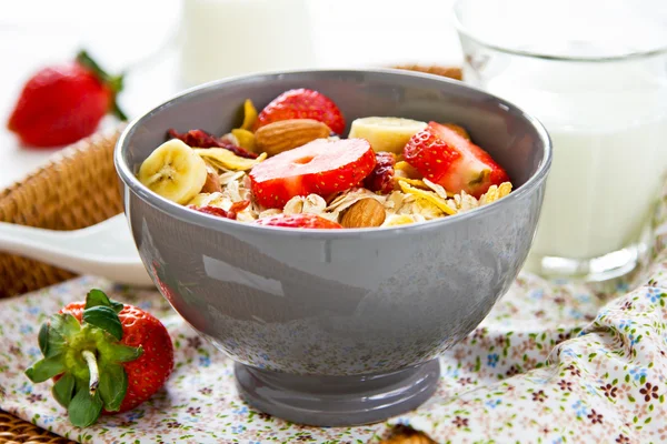 Muesli café da manhã — Fotografia de Stock