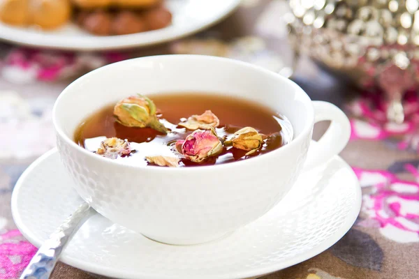 Tea with Rose — Stock Photo, Image