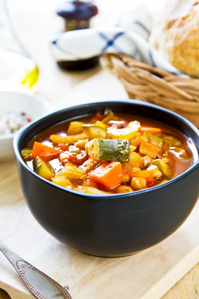 Vegetables soup with chickpea — Stock Image Vegetables soup with chickpea Stock Image