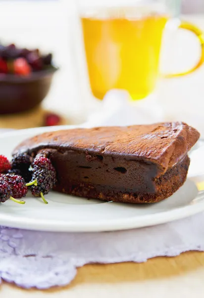 Chocolate truffle torte — Stock Photo, Image